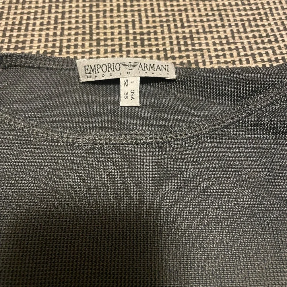 Emporio Armani Green Gray Crewneck Sweater - Picture 2 of 4